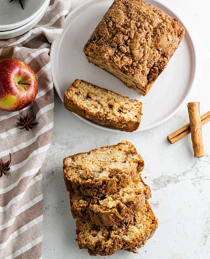 Cinnamon Swirl and Apple Cake Loaf