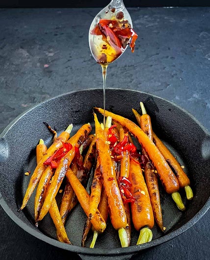 Sous Vide Carrots with Hot Honey