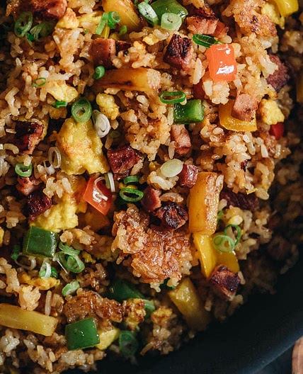 Leftover Ham Fried Rice with Pineapple