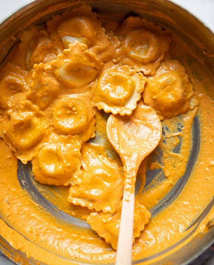 20 Minute Creamy Pumpkin Ravioli