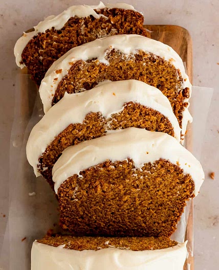 Pumpkin Bread with Cream Cheese Frosting Recipe