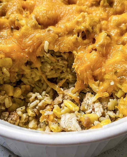 Cheesy Chicken and Corn Casserole