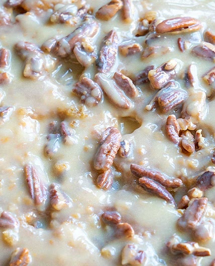 Butter Pecan Praline Poke Cake