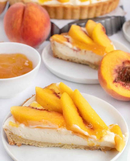 No Bake Peach Tart