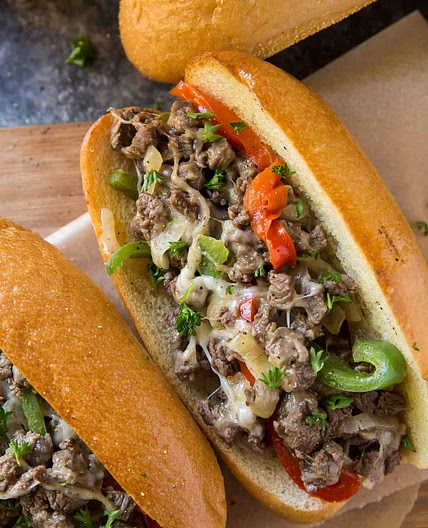 Philly Cheesesteak Recipe with Peppers and Onions