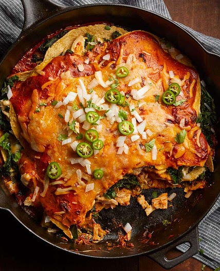 Adobo Chicken & Kale Enchiladas