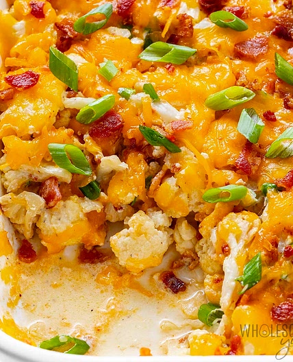 Cauliflower Casserole (Cheesy Loaded Recipe)