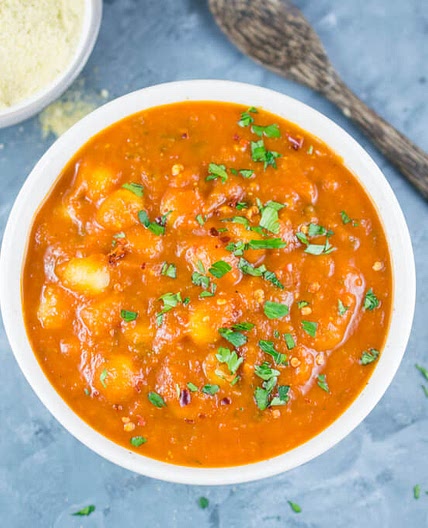 Tomato Basil Gnocchi Soup