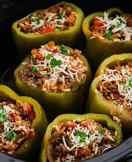 Crockpot Stuffed Peppers