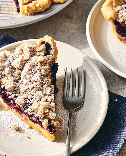 Lemon-Blueberry Streusel Pie
