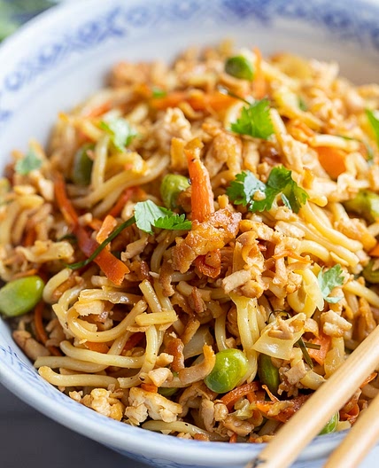 Stir Fry Noodles with Crispy Grated Tofu