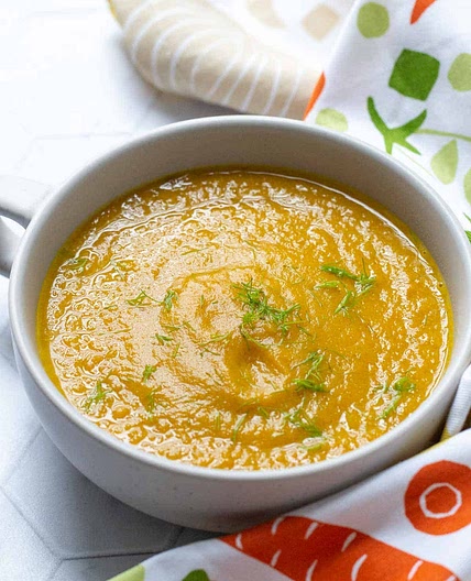 Roasted Carrot Soup with Fennel