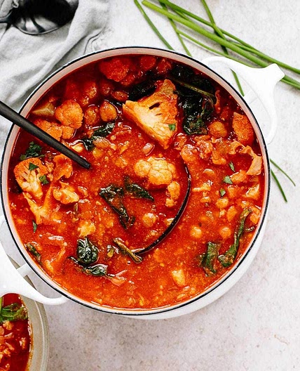 One-Pot Cauliflower and Chickpea Stew