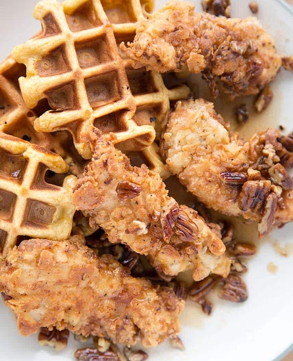 Fried Chicken and Sweet Potato Waffles
