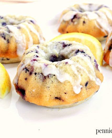 Blueberry Lemon Mini Bundt Cakes