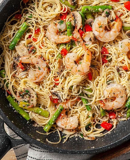 Shrimp Pasta Primavera