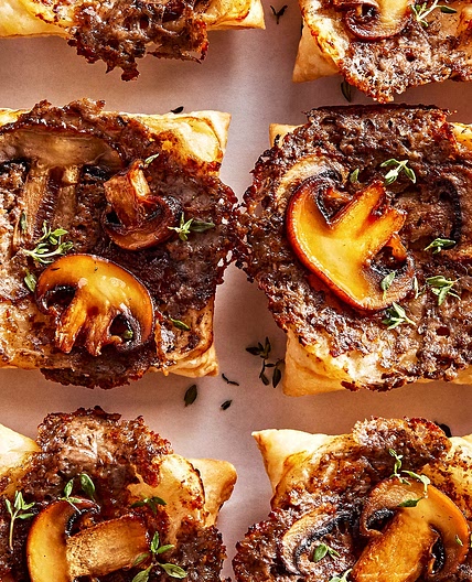 Upside-Down Cream Of Mushroom Tartlets