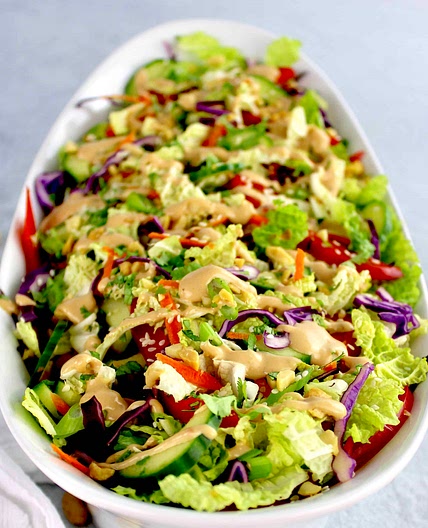 Thai Crunch Salad with Peanut Dressing