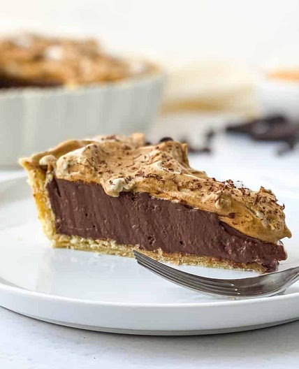Chocolate Coconut Pie with Dalgona Coffee Topping