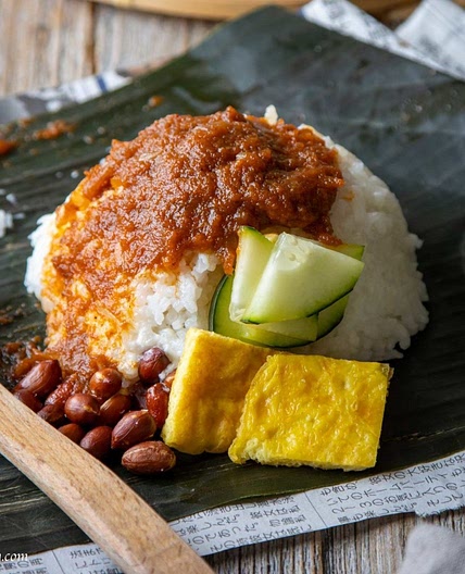 Authentic Vegan Nasi Lemak Bungkus