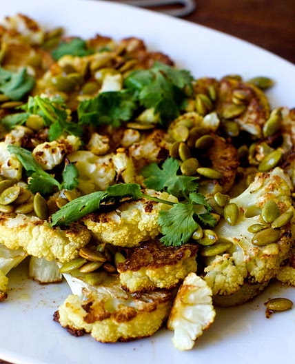 Roasted Cauliflower with Pumpkin Seeds, Brown Butter and Lime