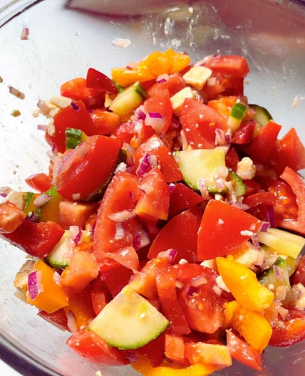 Crunchy Feta and Tomato Salad