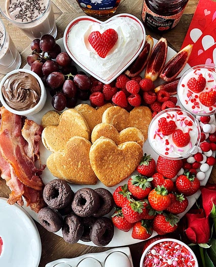 Valentine’s Day Breakfast Board
