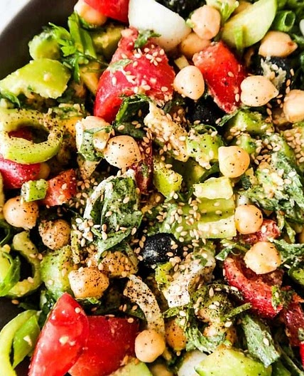 Healthy Egg & Chickpea Salad Recipe