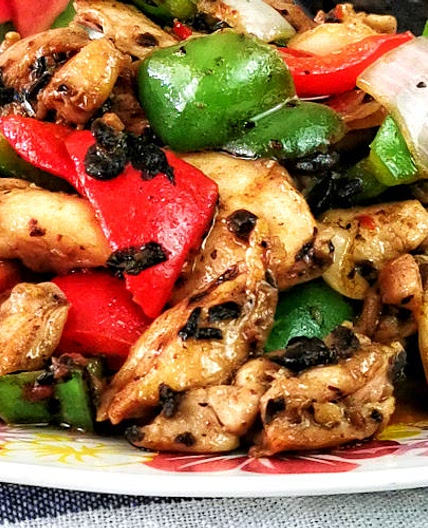 Chicken with black bean sauce