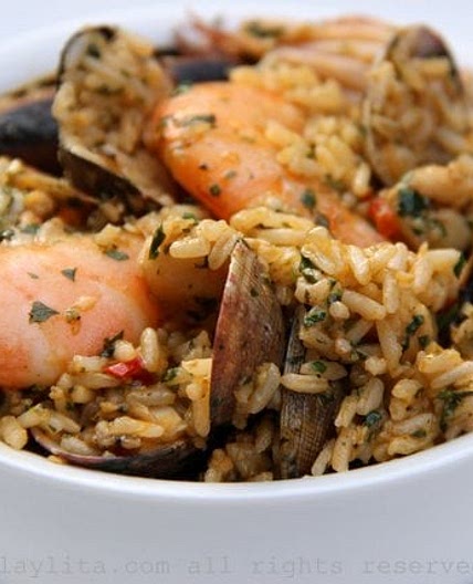 Seafood rice {Arroz marinero}