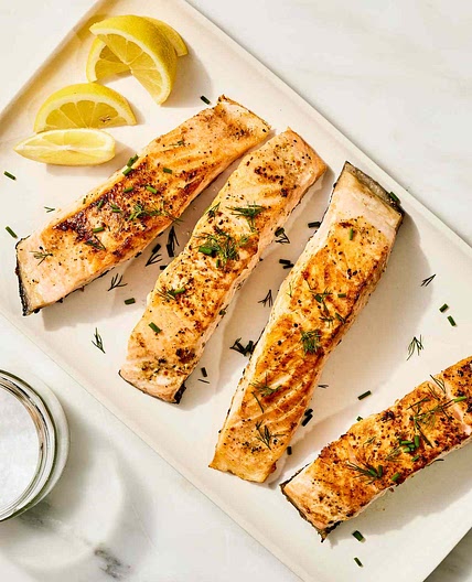Lemony-Garlic Pan-Seared Salmon