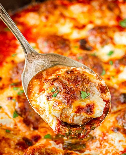 5-Ingredient Cheesy Meatball Casserole