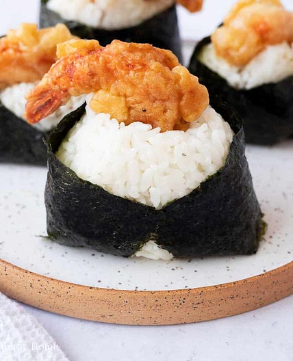 Easy & Simple Tenmusu (Shrimp Tempura Rice Ball)