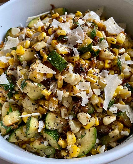Parmesan Zucchini and Corn