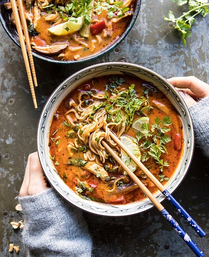 30 Minute Thai Peanut Chicken Ramen