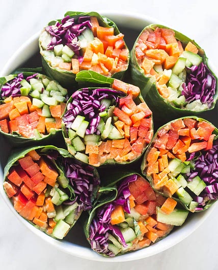 Low FODMAP Rainbow Wraps