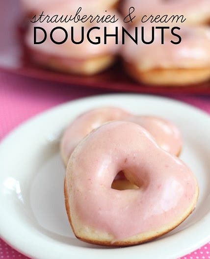 Strawberries and Cream Doughnuts