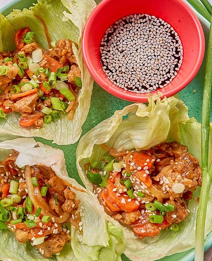 Vegan Lettuce Wraps with Teriyaki Tempeh