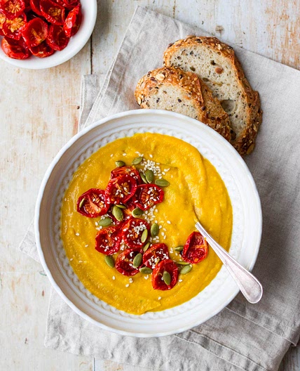 Cauliflower, Sweet Potato and Red Lentil Soup