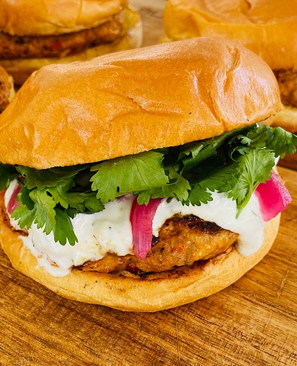 Blackstone Harissa Chicken Burgers
