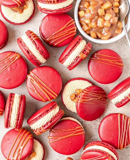 Caramel Apple Pie Macarons