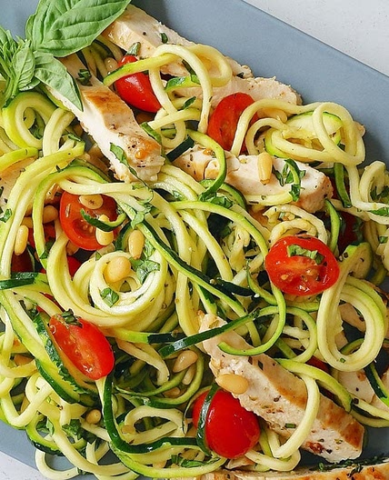 Chicken and Zucchini Noodle Salad