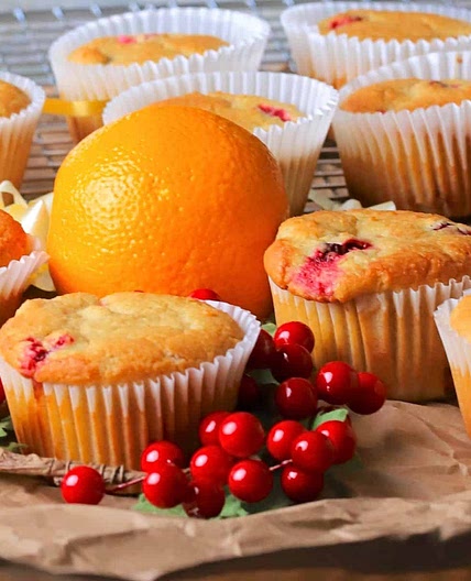 Low Carb Cranberry Orange Muffins
