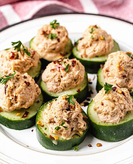 Keto Cucumber Bites with Tuna