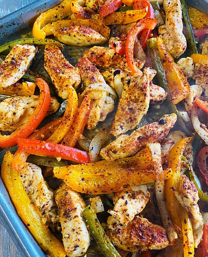 One Pan Cajun Chicken and Peppers