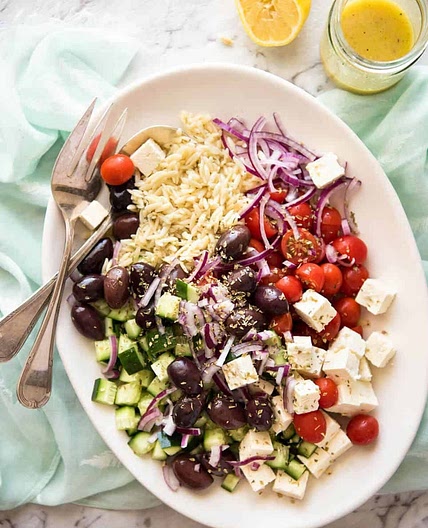 Greek Lemon Orzo Salad (Risoni)