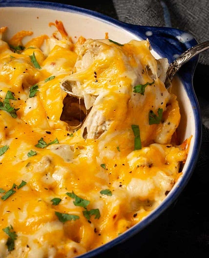 Quick Cheesy Ranch-Chicken Pasta Bake