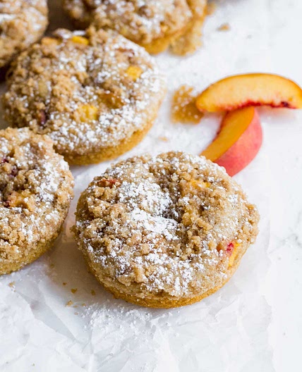 Peach Crumb Baked Donuts