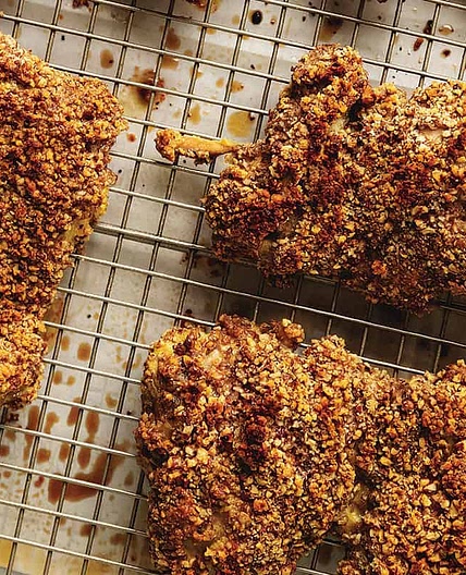 Pecan Crusted Chicken Thighs