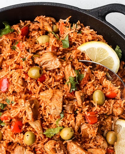 One Pot Spanish Chicken and Rice